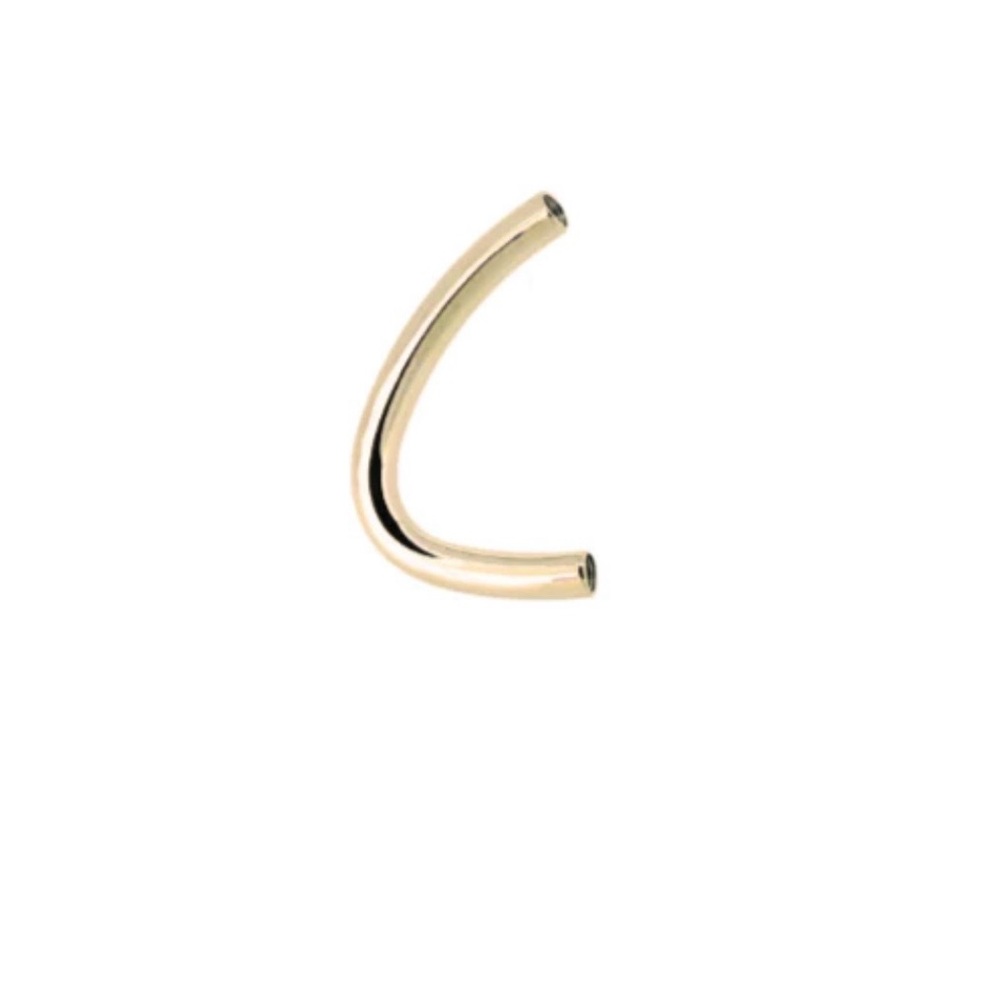 Bvla 14k gold J curve Bellybutton post